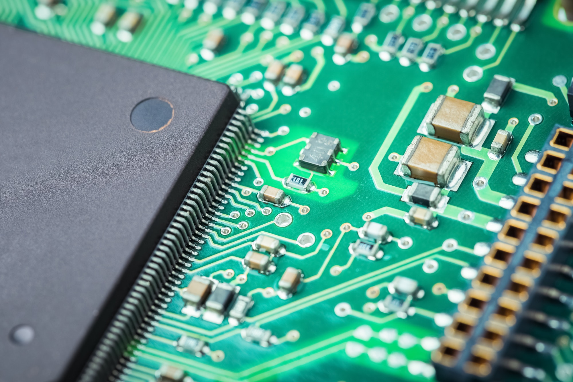 electronic board closeup